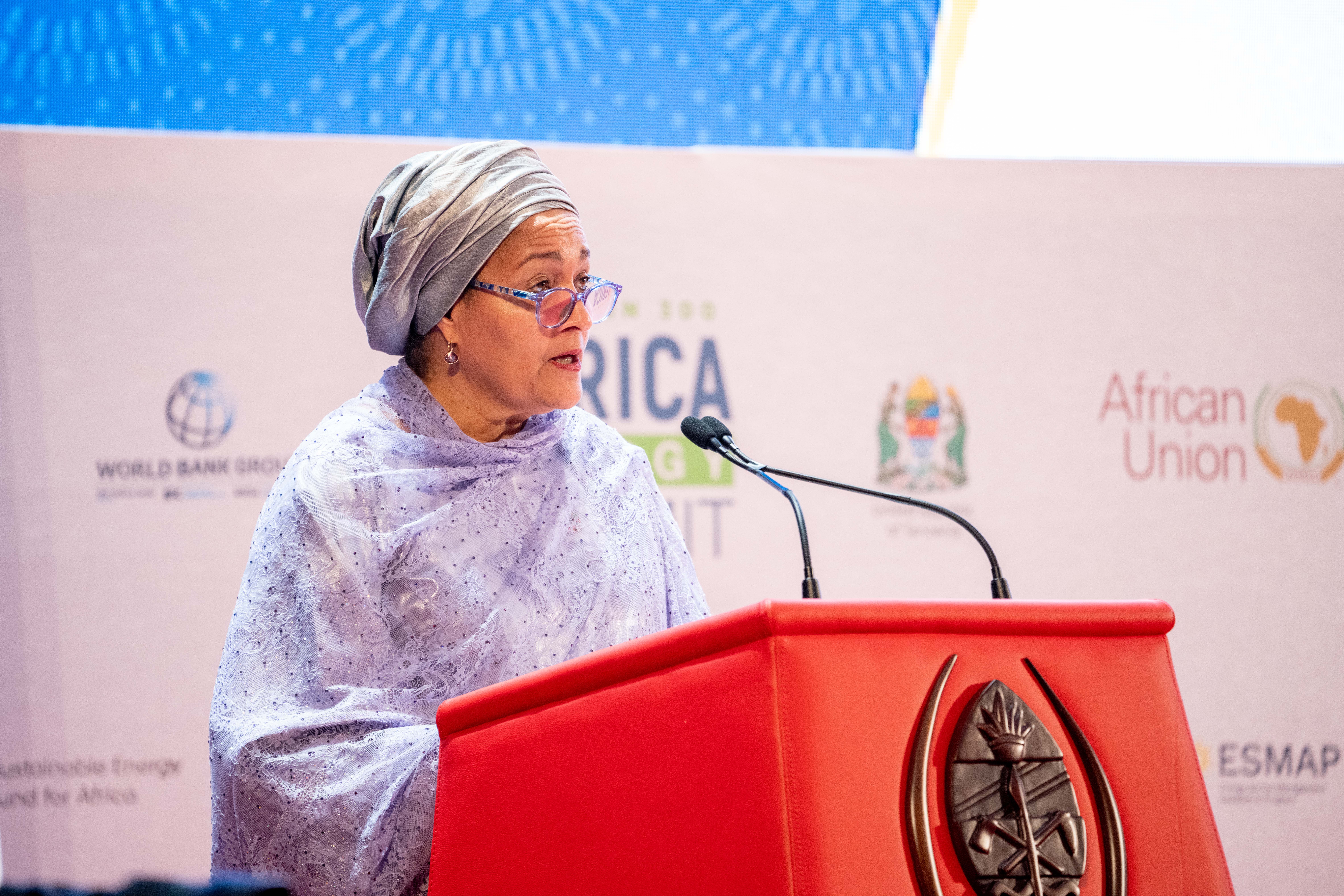 Amina Mohamed,&nbsp;secrétaire générale adjointe de l'ONU et présidente du Groupe de développement durable des Nations-Unies