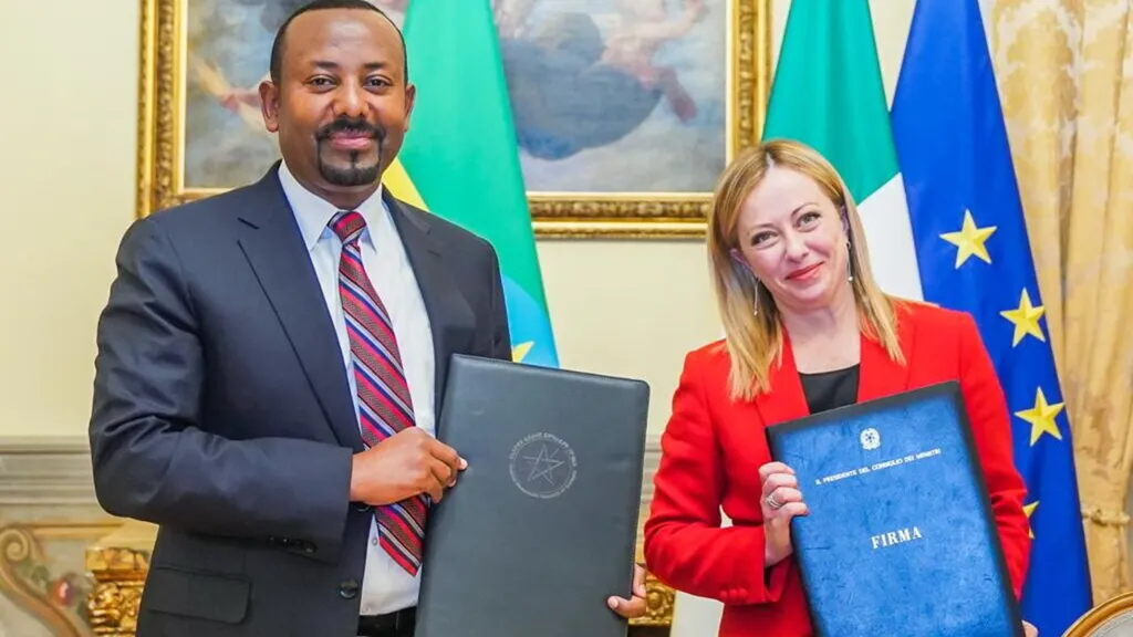 La présidente du Conseil italien a fait le déplacement d'Addis-Abeba pour continuer la promotion du Plan Mattei et faire des propositions aux pays africains.&nbsp;