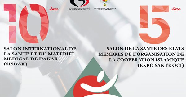 L'affiche du 10e SISDAK jumelé au 5e Expo Santé de l'Organisation de la Conférence islamique (OCI).