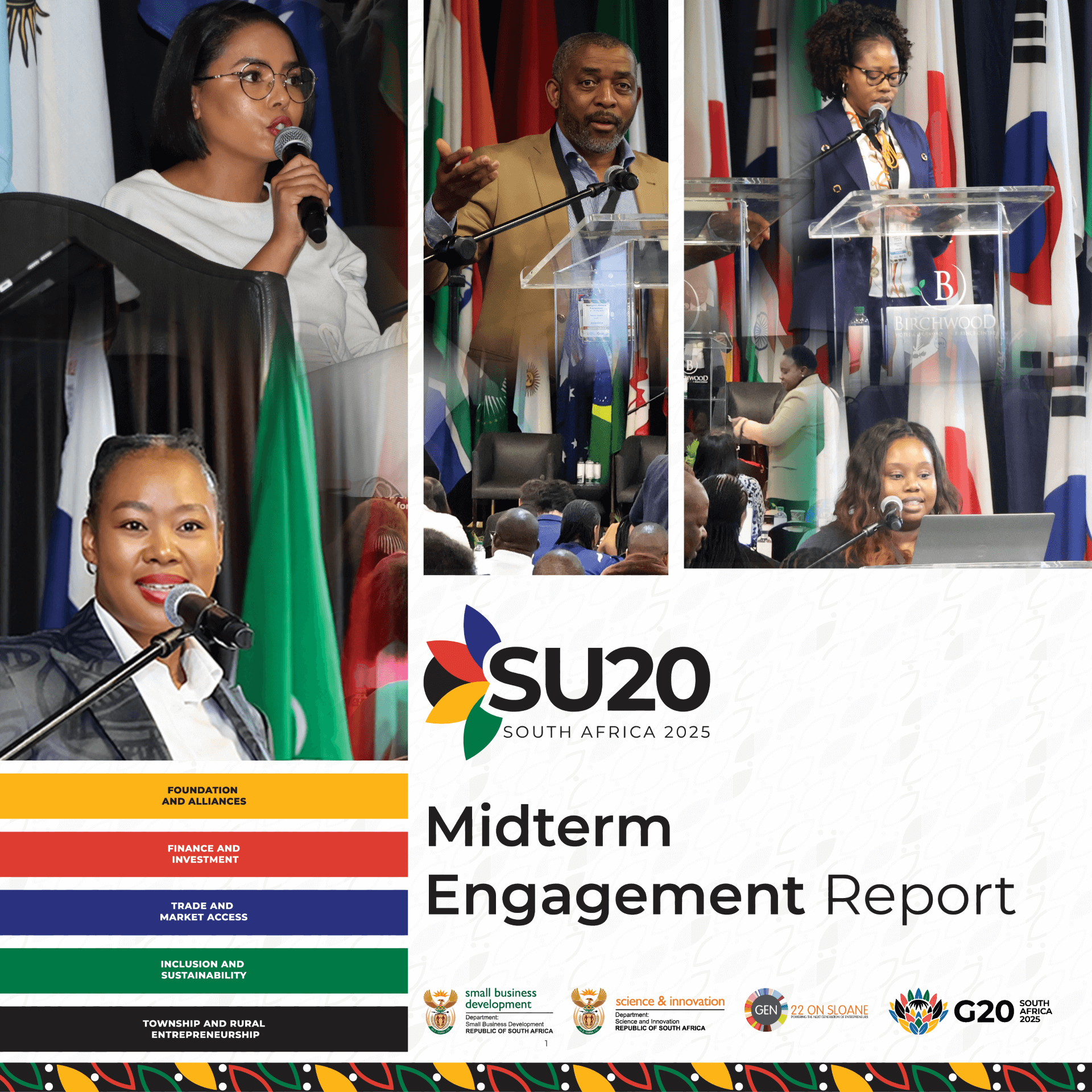 Cinq groupes de travail distincts ont travaillé sur la rapport de Startup20 à Johannesburg.